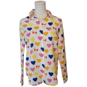 NWT Modcloth Hello Kitty Superlove Button Up‎ Shirt Size Small